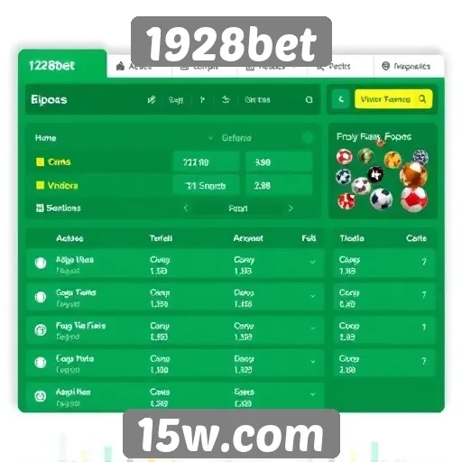 Interface do usuário do site 1928bet